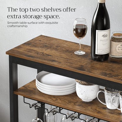 CARLA HOME Large Wine Rack with Glass Holder, Metal Designed Bottle Holder and Wood Countertop up to Wine & Champagne Bottles - Image 7