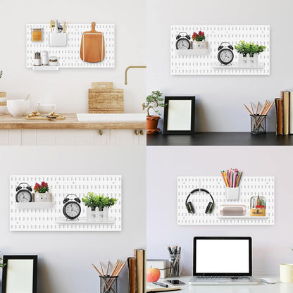CARLA HOME Pegboard Wall Organizer Kit with 3 Modular Panels & 17 Accessories for Office, Gaming & Craft Storage - Image 8