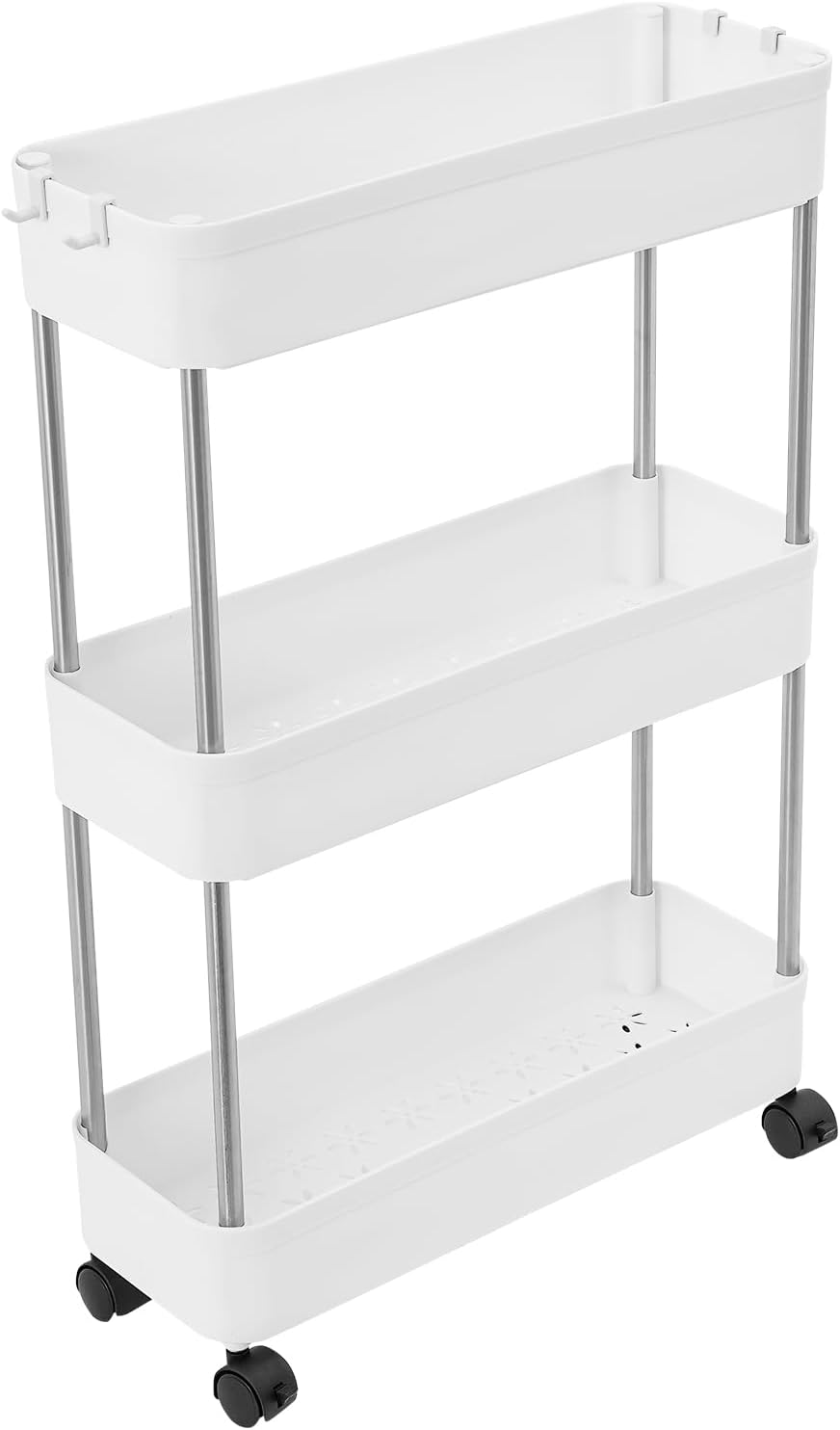 CARLA HOME Slim Storage Cart Organizer Trolley with Wheels for Kitchen, Bathroom, Laundry & Narrow Spaces (3 tier) - Image 8