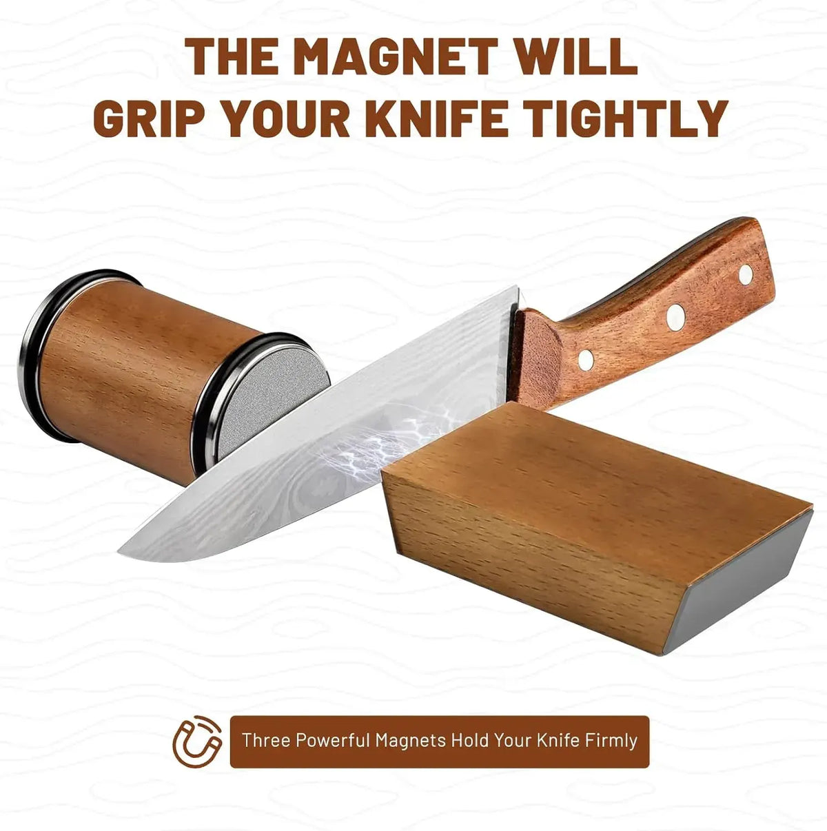 CARLA HOME Rolling Knife Sharpener - Brown - 15° & 20° Angle - Kitchen Appliances Knife Sharpeners - Image 5