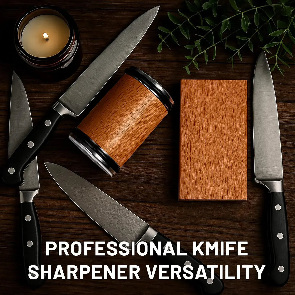 CARLA HOME Rolling Knife Sharpener - Brown - 15° & 20° Angle - Kitchen Appliances Knife Sharpeners - Image 6