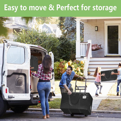 CARLA HOME 6-Pack Large Moving Storage Bags with Zippers & Handles with 95 Liters Capacity for Space Saving, Travel, Camping & Organization (Black) - Image 6
