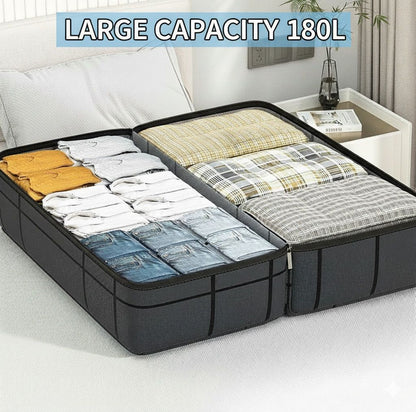 CARLA HOME 2-Pack 180L Extra Large Moving Storage Bags with Handles & Duty Zippered for Clothes, Travel, Space Saving & Camping - Image 6