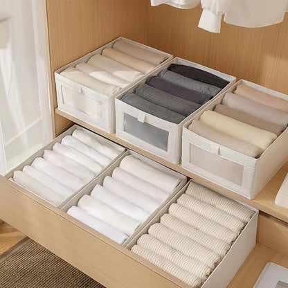 CARLA HOME 6 Pack Closet Storage Bins with Clear Window for Shelves, Clothes, Toys, Wardrobe & Bedroom Organization - Image 8