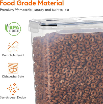 CARLA HOME Airtight Cereal Storage Containers BPA-Free Food Dispensers with Pouring Lids for Pantry & Kitchen (4 Pack 2,5L) - Image 6