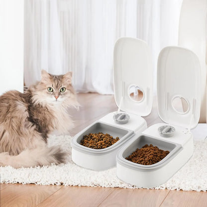 CARLA HOME 2 Meal Automatic Pet Feeder with Timer for Cat & Dog Wet & Dry Food (Dual Bowl 700ML) - Image 8