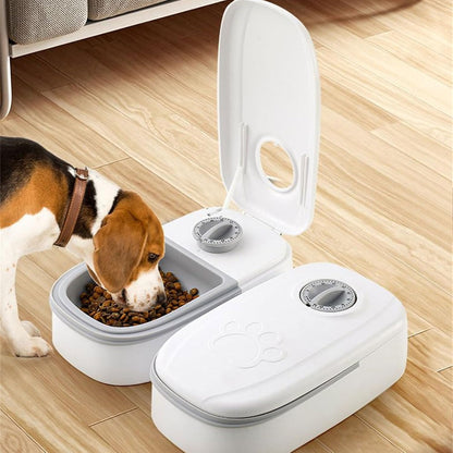 CARLA HOME 2 Meal Automatic Pet Feeder with Timer for Cat & Dog Wet & Dry Food (Dual Bowl 700ML) - Image 9