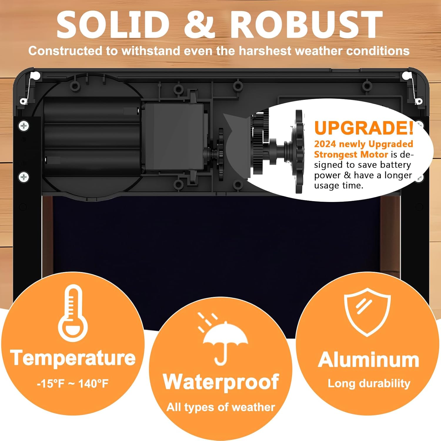 CARLA HOME Automatic Chicken Coop Door Opener with Timer Control, Anti-Pinch Protection, LCD Display & Battery Powered for Backyard Chickens - Image 5