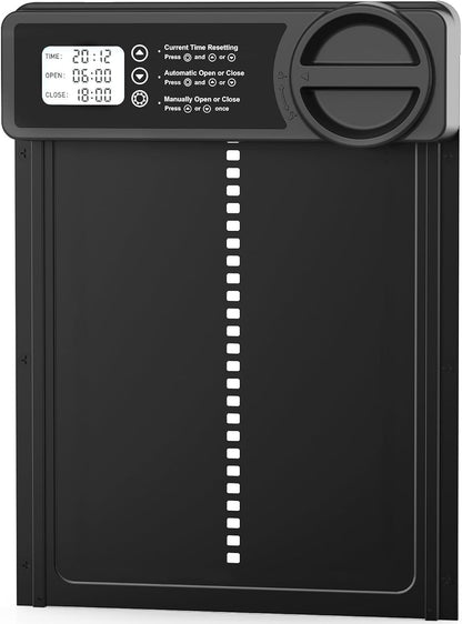 CARLA HOME Automatic Chicken Coop Door Opener with Timer Control, Anti-Pinch Protection, LCD Display & Battery Powered for Backyard Chickens - Image 8