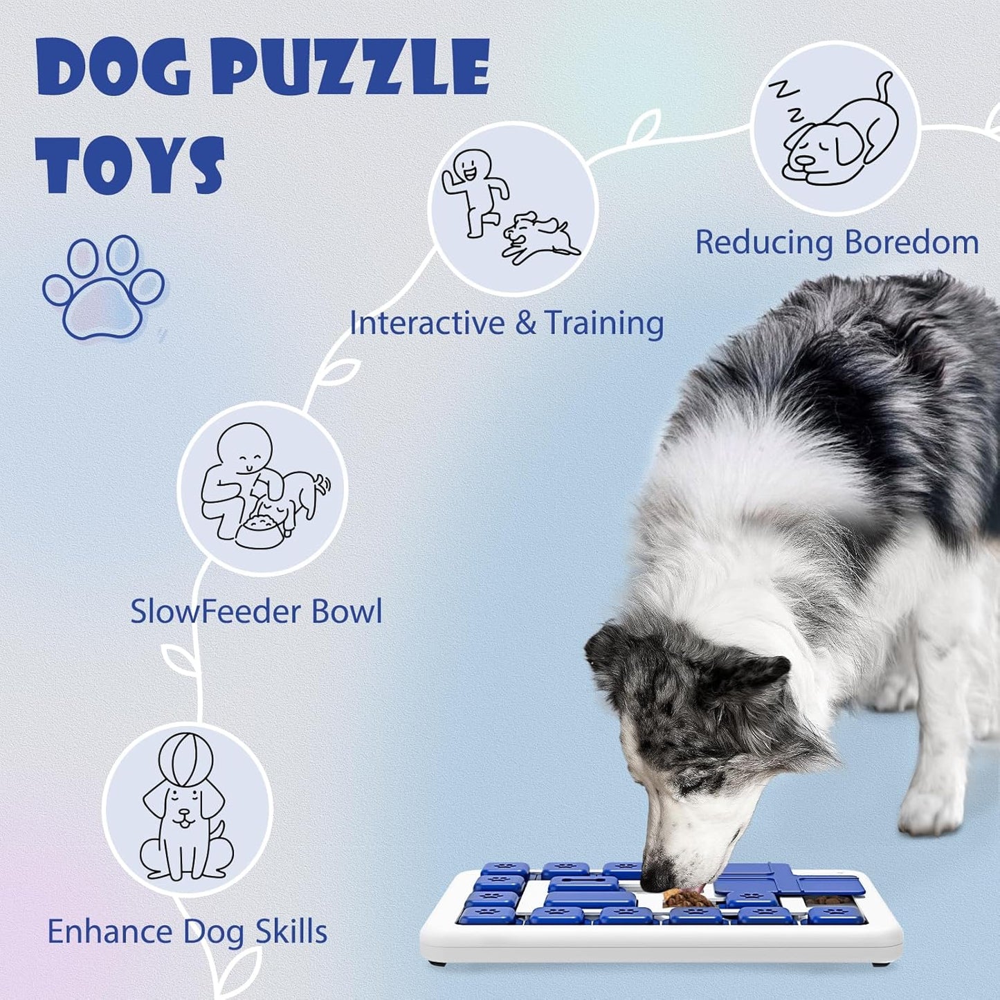 CARLA HOME Interactive Dog Puzzle Toy Slow Feeder Treat Dispenser for Dogs & Cats - Image 2