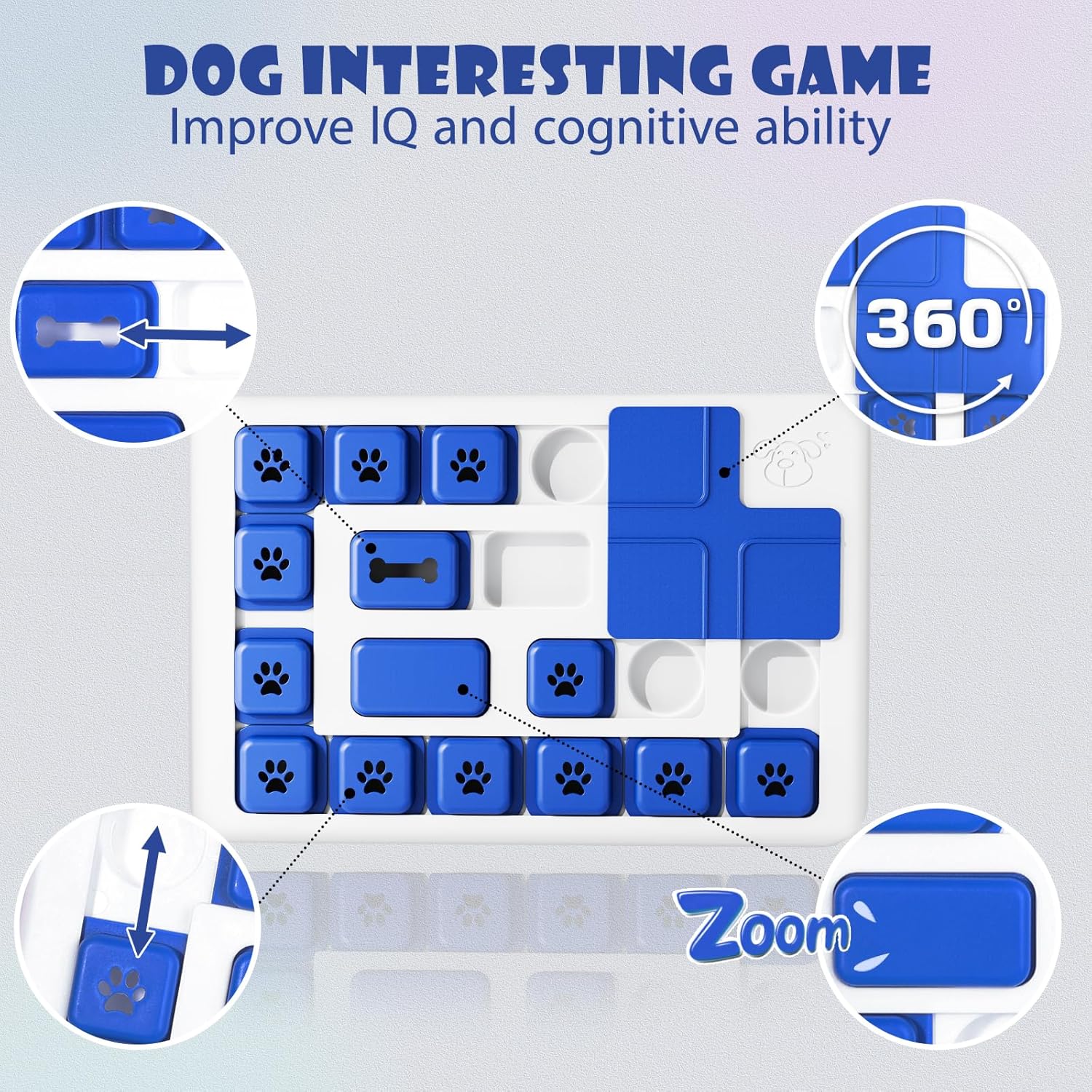 CARLA HOME Interactive Dog Puzzle Toy Slow Feeder Treat Dispenser for Dogs & Cats - Image 7
