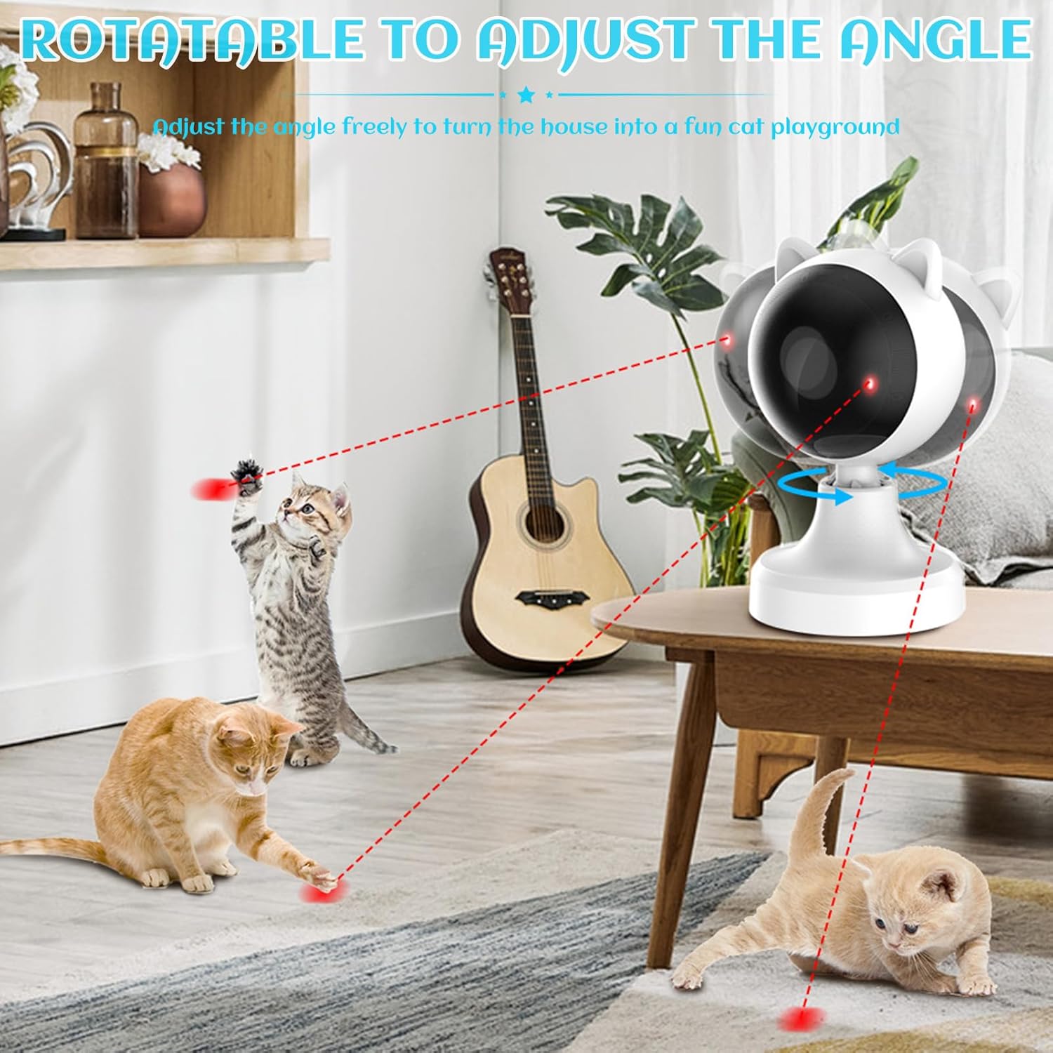 CARLA HOME Interactive Laser Toy for Cats with Adjustable Angle, USB Rechargeable & 2 Speed Modes - Image 6