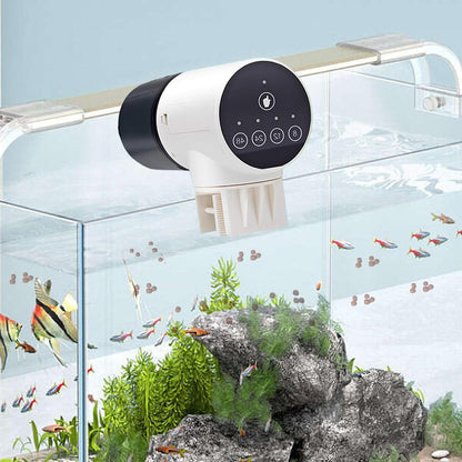 CARLA HOME Automatic Fish Feeder with Timer, Moistureproof Dispenser & Rechargeable Feeding for Aquarium or Tank - Image 2