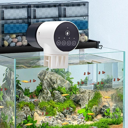 CARLA HOME Automatic Fish Feeder with Timer, Moistureproof Dispenser & Rechargeable Feeding for Aquarium or Tank - Image 4