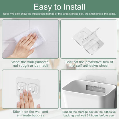 CARLA HOME 4-Pack Self-Adhesive Wall Storage Box for Cabinet Doors, Kitchen, Bathroom & Office - Image 9