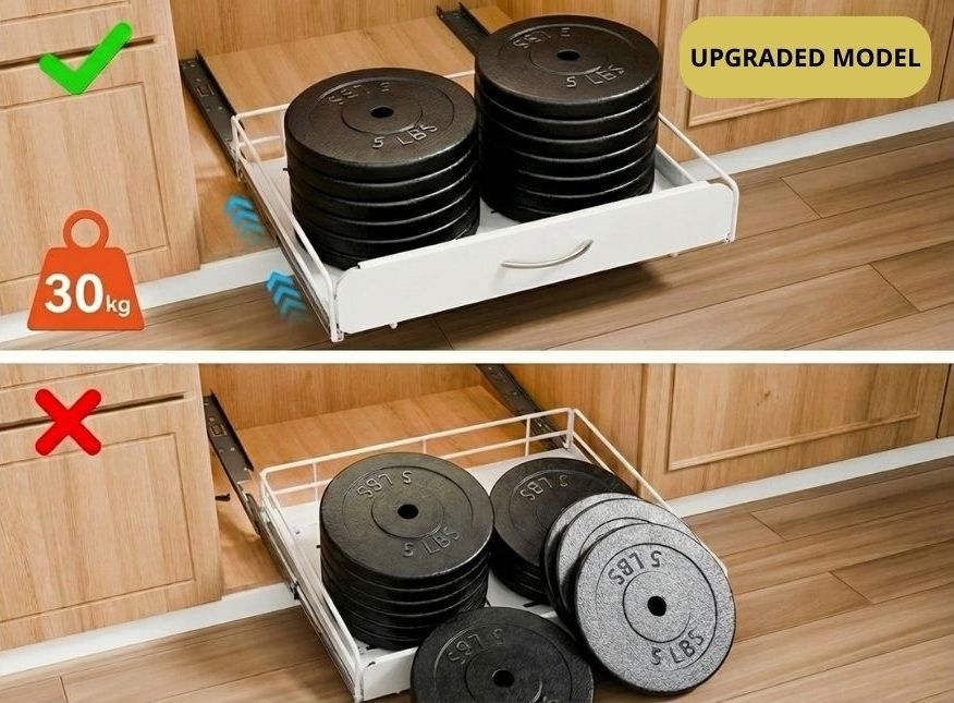 CARLA HOME Pull Out Dish Rack for Kitchen Cabinet with Slide Out Drawer Organizer for Plates, Bowls & Utensils - Image 6