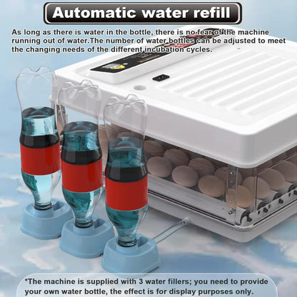 CARLA HOME 70 Egg Incubator with Automatic Turning, LED Display, Humidity & Temperature Control, Auto Water System & Built-in Egg Candler for Chicken, Duck, Quail, Goose - Image 3