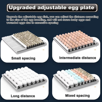 CARLA HOME 70 Egg Incubator with Automatic Turning, LED Display, Humidity & Temperature Control, Auto Water System & Built-in Egg Candler for Chicken, Duck, Quail, Goose - Image 6