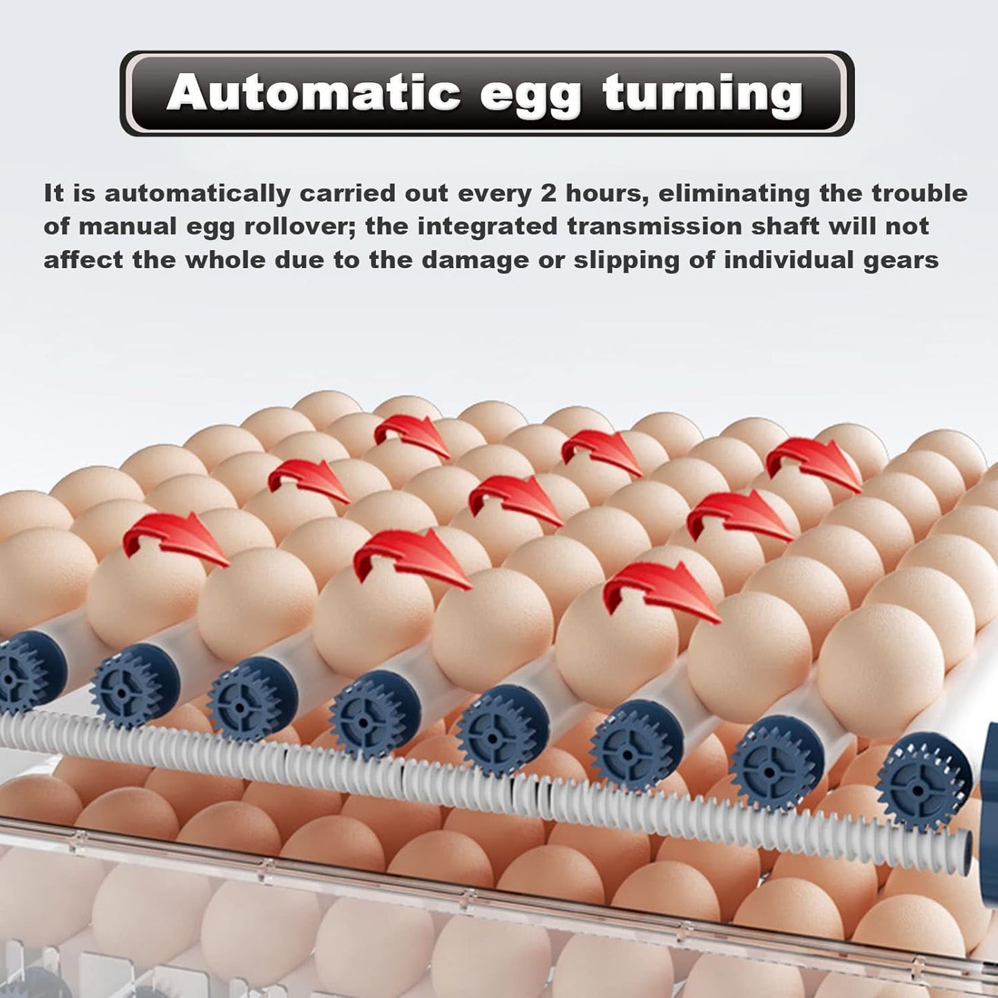 CARLA HOME 128 Egg Incubator with Automatic Turning, LED Display, Humidity & Temperature Control, Auto Water System & Built-in Egg Candler for Chicken, Duck, Quail, Goose - Image 2