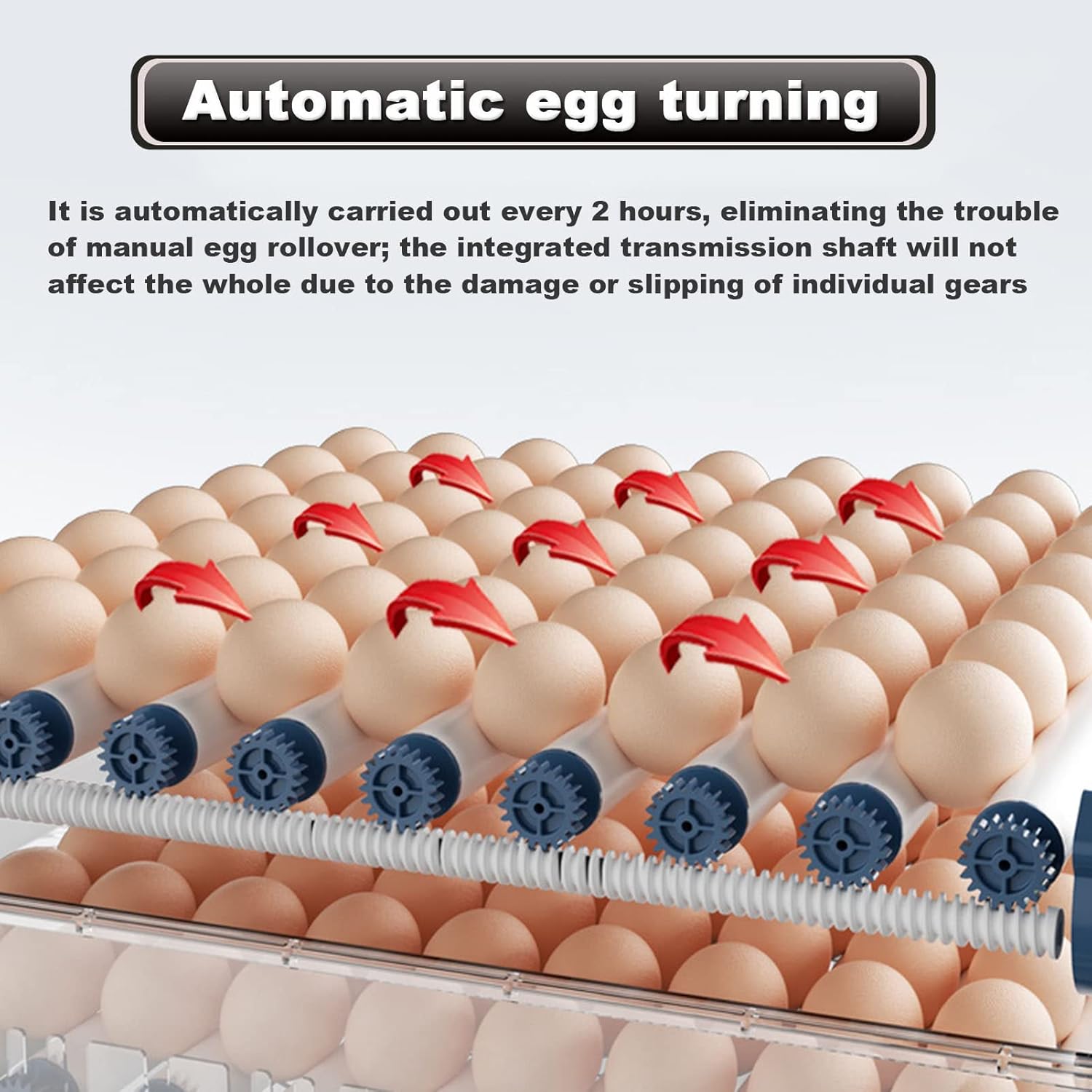 CARLA HOME 128 Egg Incubator with Automatic Turning, LED Display, Humidity & Temperature Control, Auto Water System & Built-in Egg Candler for Chicken, Duck, Quail, Goose - Image 2