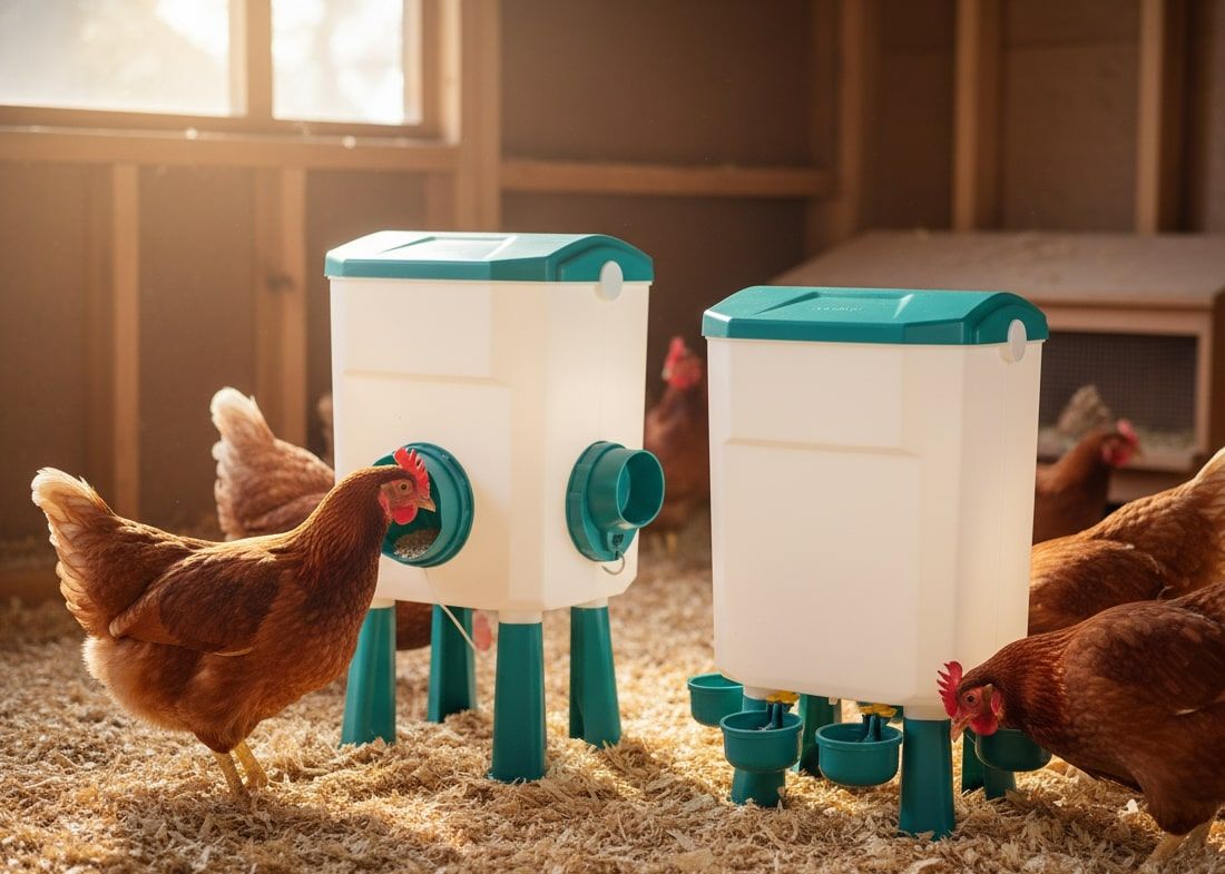 CARLA HOME Automatic Chicken Feeder Waterer Set with 8KG Food 7L Water Capacity for Coop, Chickens, Ducks, Quails (Blue) - Image 2