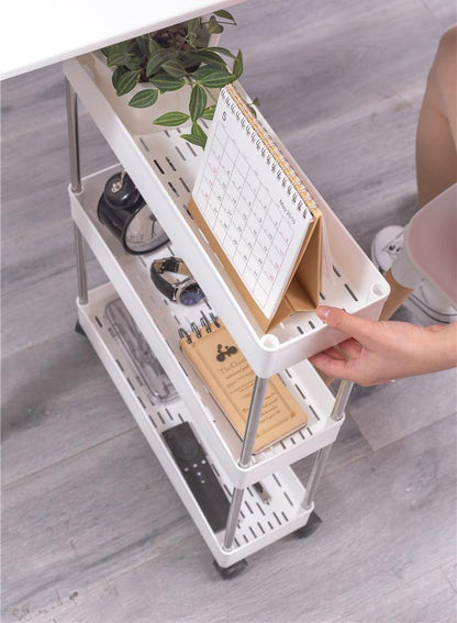 CARLA HOME Slim Storage Cart Organizer Trolley with Wheels for Kitchen, Bathroom, Laundry & Narrow Spaces (4 tier) - Image 4