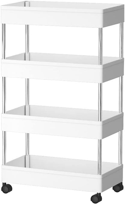 CARLA HOME Slim Storage Cart Organizer Trolley with Wheels for Kitchen, Bathroom, Laundry & Narrow Spaces (4 tier) - Image 8