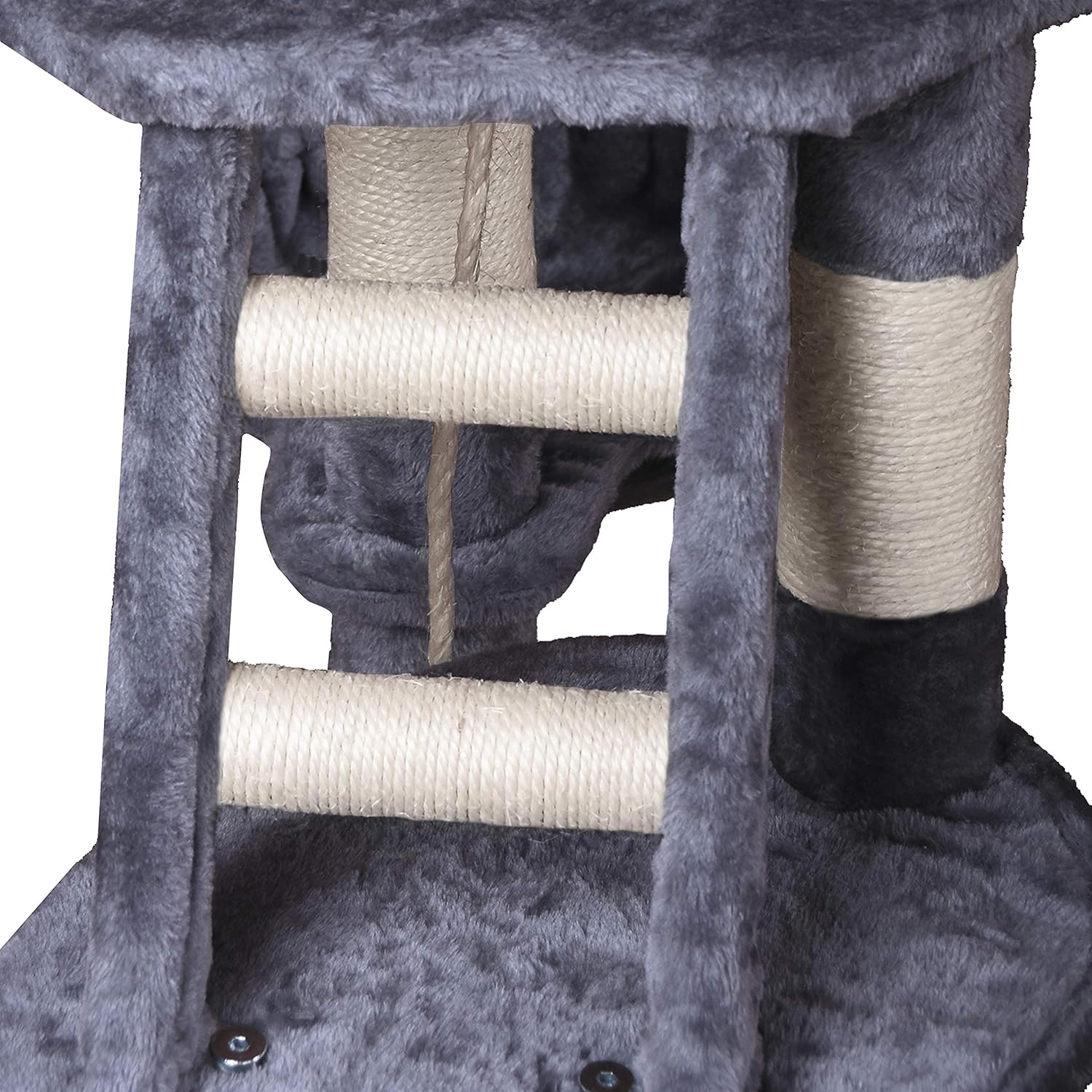CARLA HOME 120cm Cat Tree for Indoor Cats with Condo, Hammock & Plush Perchfor for Kittens & Adult Cats - Image 5
