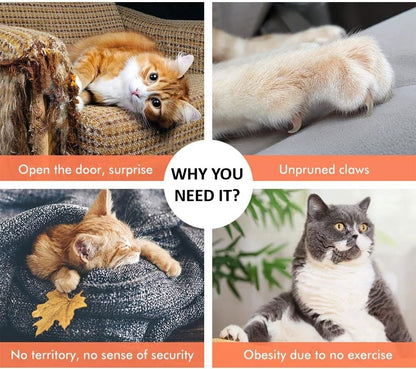 CARLA HOME 180cm Cat Tree Tower for Indoor Cats with Dual Condos, Plush Perches, Sisal Scratching Posts & Ramps for Kittens & Adult Cats (Beige) - Image 7