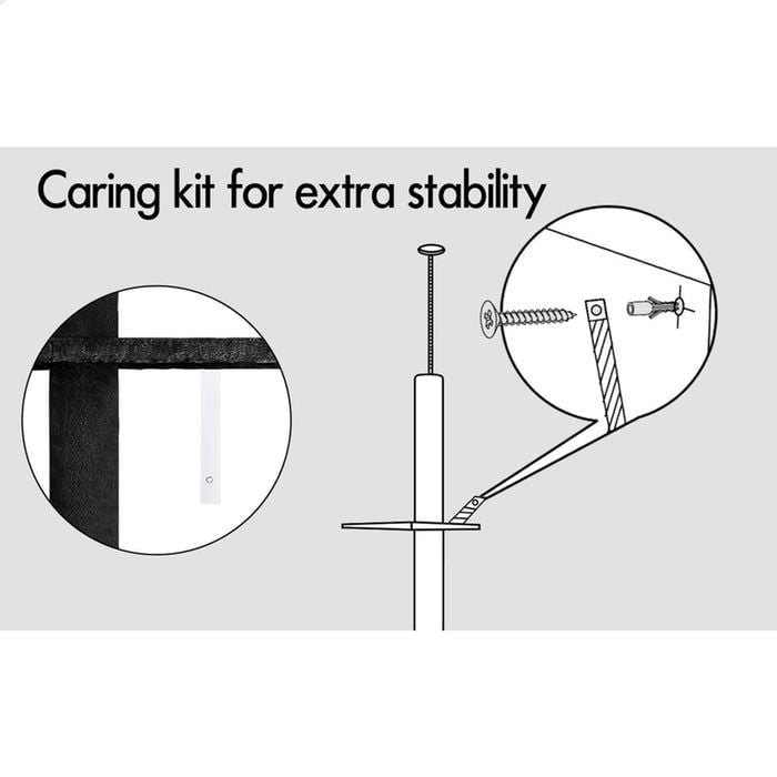 CARLA HOME Floor to Ceiling Cat Tree Tower  with Adjustable Height 230-286cm for Indoor Cats (Black) - Image 7