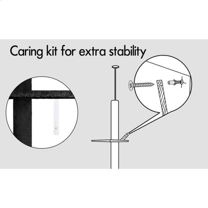 CARLA HOME Floor to Ceiling Cat Tree Tower  with Adjustable Height 230-286cm for Indoor Cats (Black) - Image 7