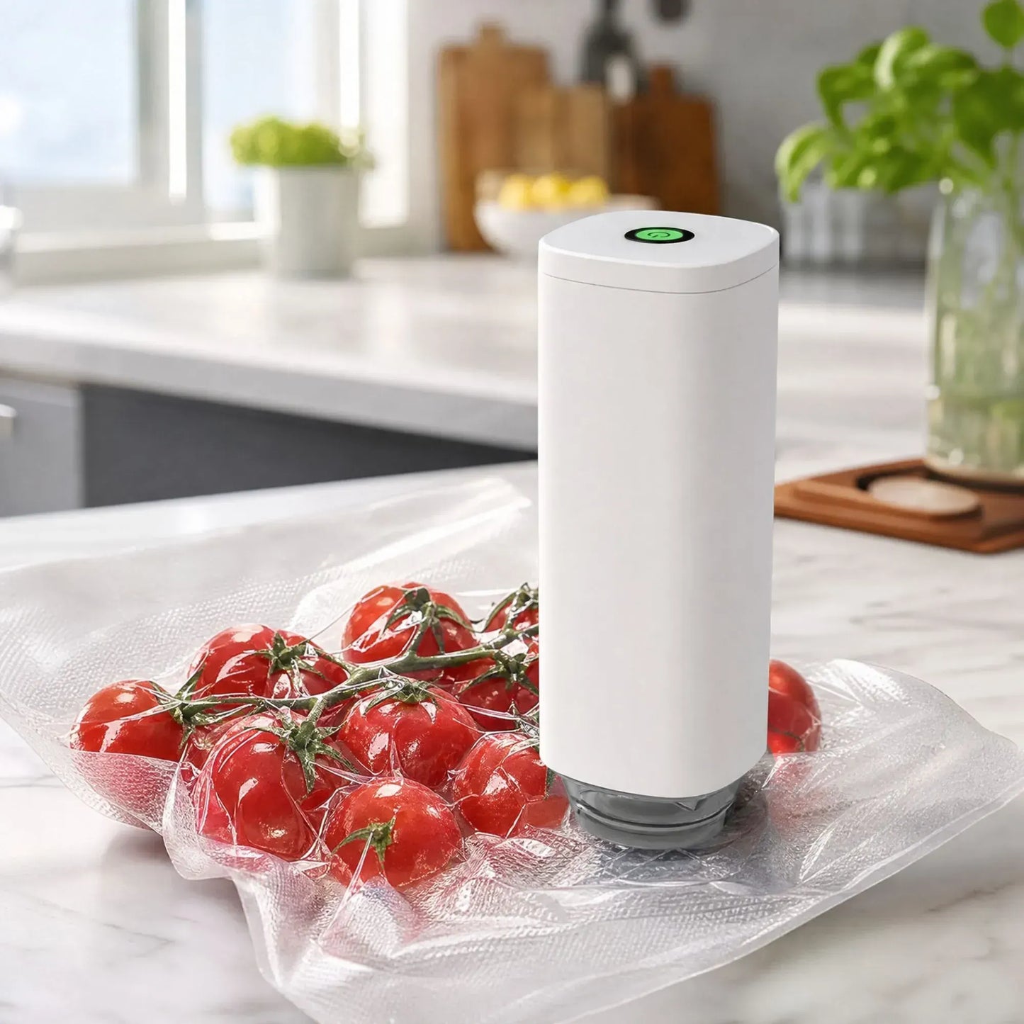 CARLA HOME Automatic Vacuum Sealer Kit - 10 Reusable Bags - White - Food Vacuum Set - Image 8