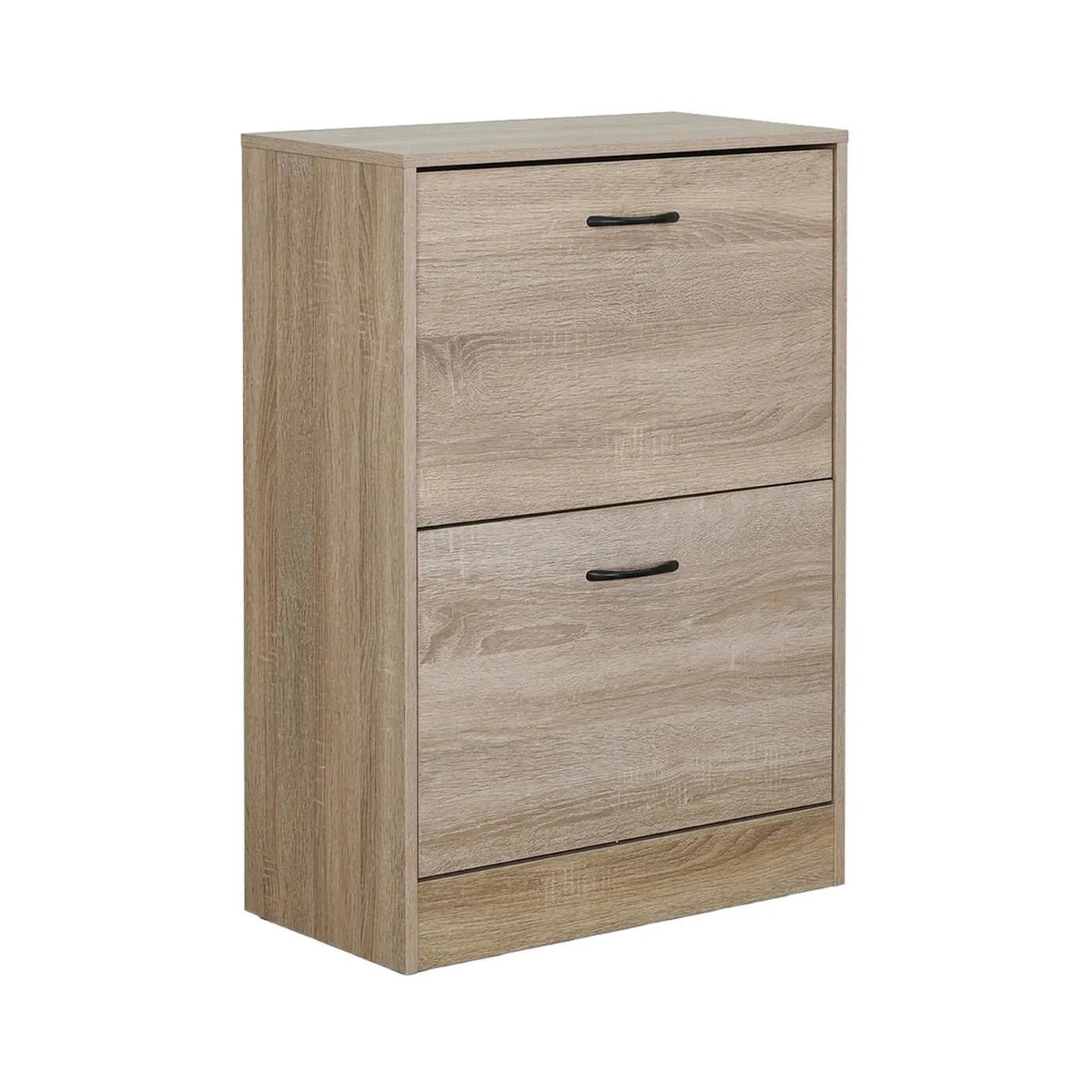 CARLA HOME 2 Flip Drawer Shoe Cabinet - Hidden Storage - Modern - Shoe Storage Cabinet - Oak - Image 9