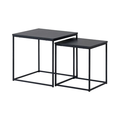CARLA HOME Nesting Side Table Set of 2 - Black Steel Frame - Classic - Tables Living Room - Image 7