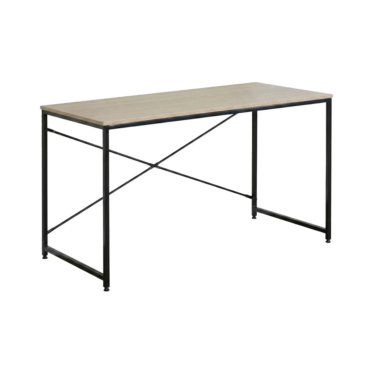 CARLA HOME Office Desk Computer Table - Metal Frame - Oak - 120cm - Brown - Rustic - Image 8