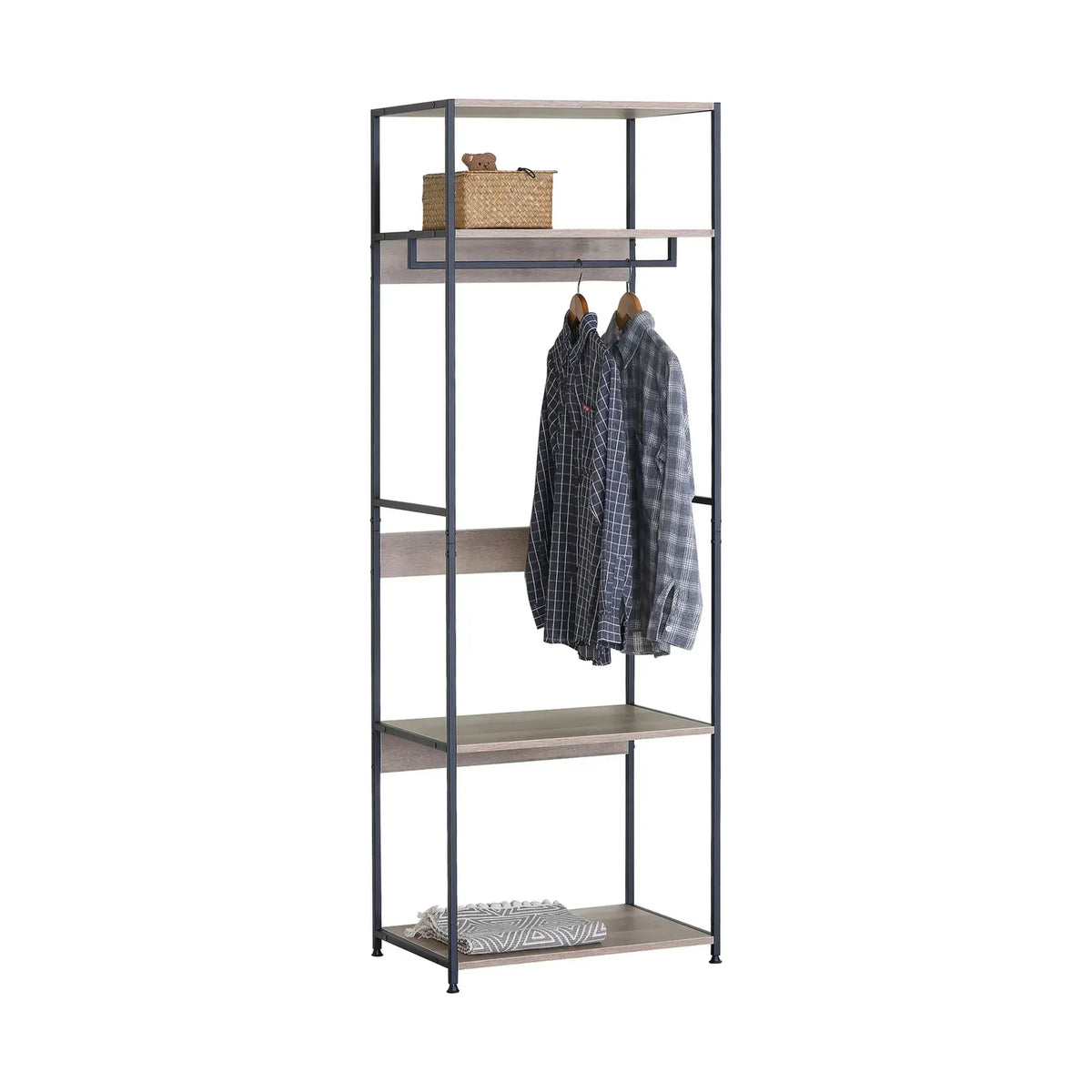 CARLA HOME Freestanding Clothes Rack with Shelves - Grey - 175 cm - Clothing Rack - Image 9