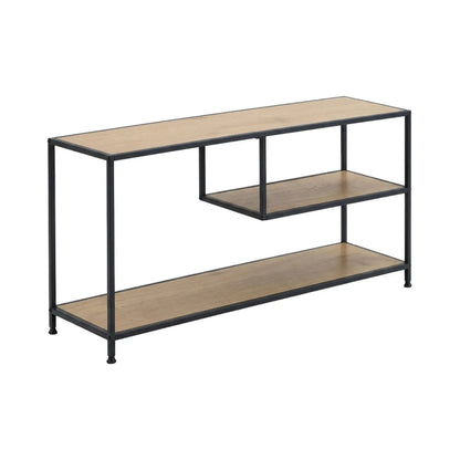 CARLA HOME Industrial Console Table - 3 Shelf Open Storage - Brown - Commodity Shelf - Image 8