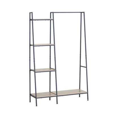 CARLA HOME Freestanding Garment Rack with Shelves - 4 Tier - Brown - Garment Rail - Image 8