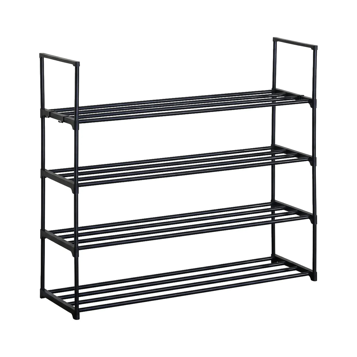 CARLA HOME 4 Tier Metal Shoe Rack - Free Standing Organiser - Black - Basic - Steel - Image 8