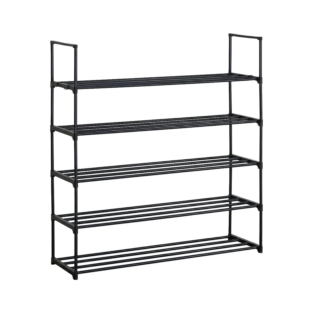 CARLA HOME 5 Tier Metal Shoe Rack - Free Standing Organiser - Black - Basic - Steel - Image 8