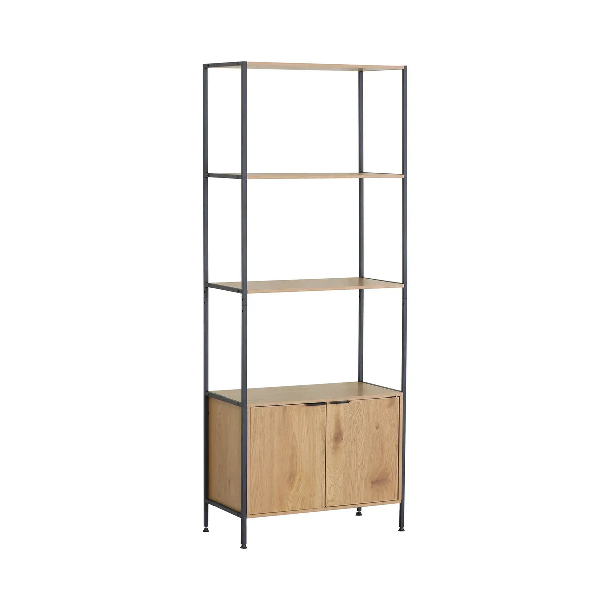 CARLA HOME Bookcase with Cabinet - 3 - Tier Display Shelf - Brown - Storage Cabinet - Image 8