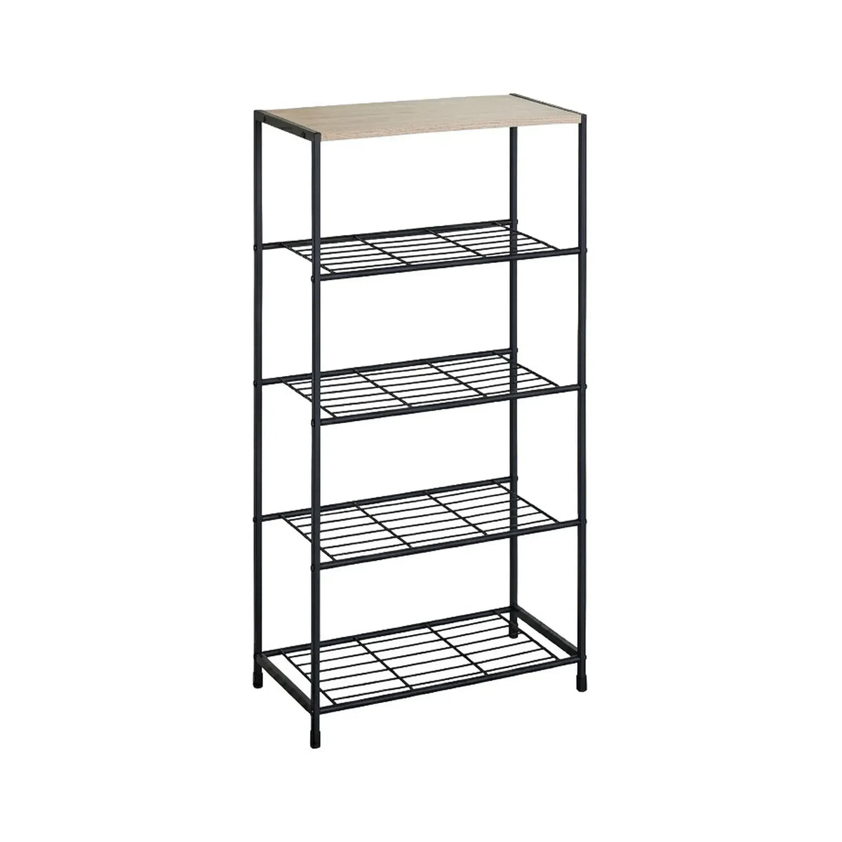 CARLA HOME 5 Tier Shoe Rack - Metal Mesh Organiser - Rustic Brown - Steel - Metal Mesh Shelves - Image 8