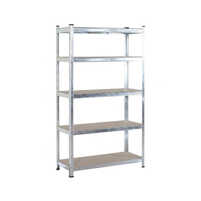 CARLA HOME 5 Tier Steel Shelving Unit - Garage Storage Shelf - Silver Modern - Image 8