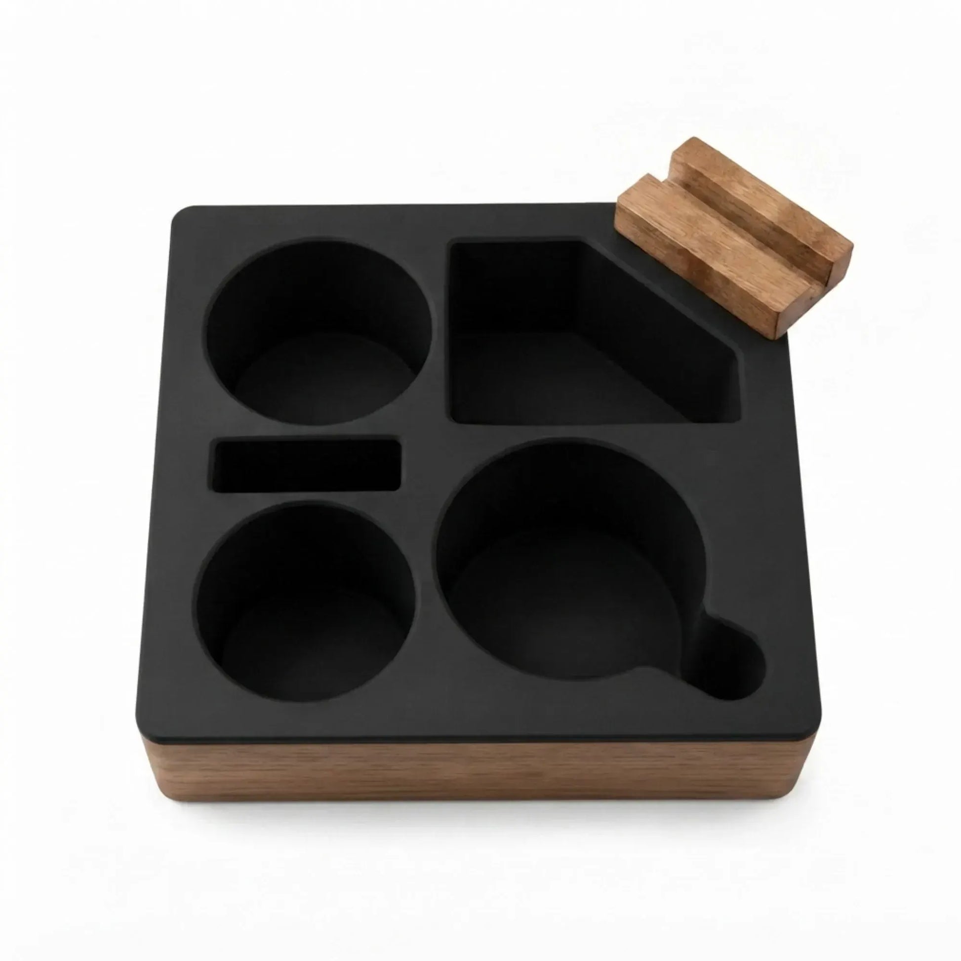 CARLA HOME Couch Cup Holder Tray, Wood Sofa Caddy, Antislip , Living Room - Image 9
