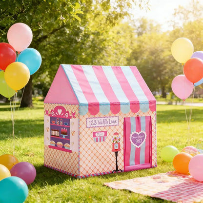 CARLA HOME Kids Ice Cream Bakery Play Tent Pink Pop Up Playhouse - Outdoor Play Equipment Play Tents & Tunnels - Image 7