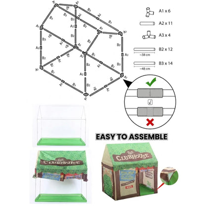CARLA HOME Kids Clubhouse Play Tent - Green - Outdoor Play Equipment Play Tents & Tunnels - Image 8
