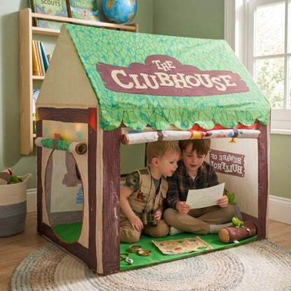 CARLA HOME Kids Clubhouse Play Tent - Green - Outdoor Play Equipment Play Tents & Tunnels - Image 9