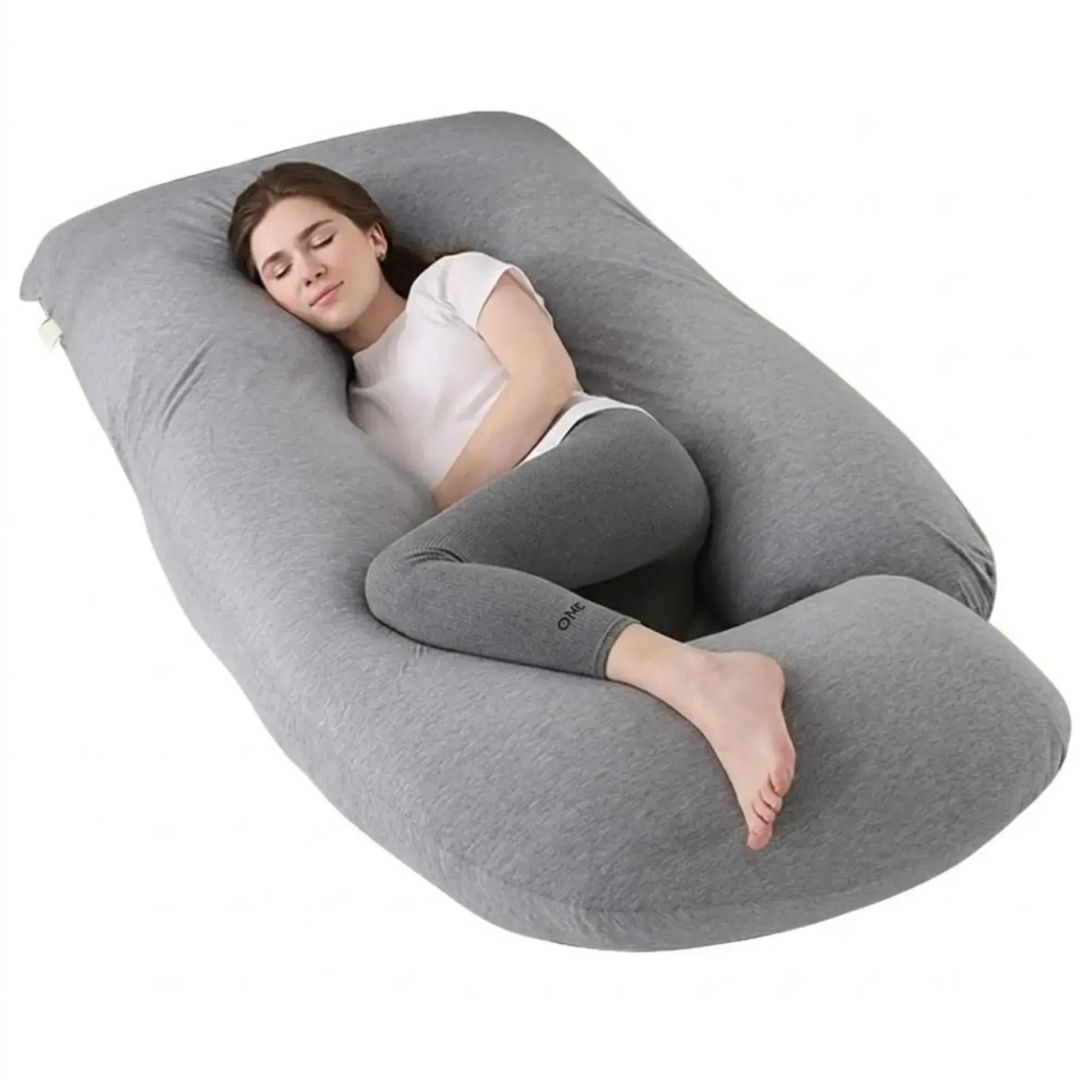 CARLA HOME U Shaped Pregnancy Pillow for Full Body Support Grey - Polyester - Full Body Pillow