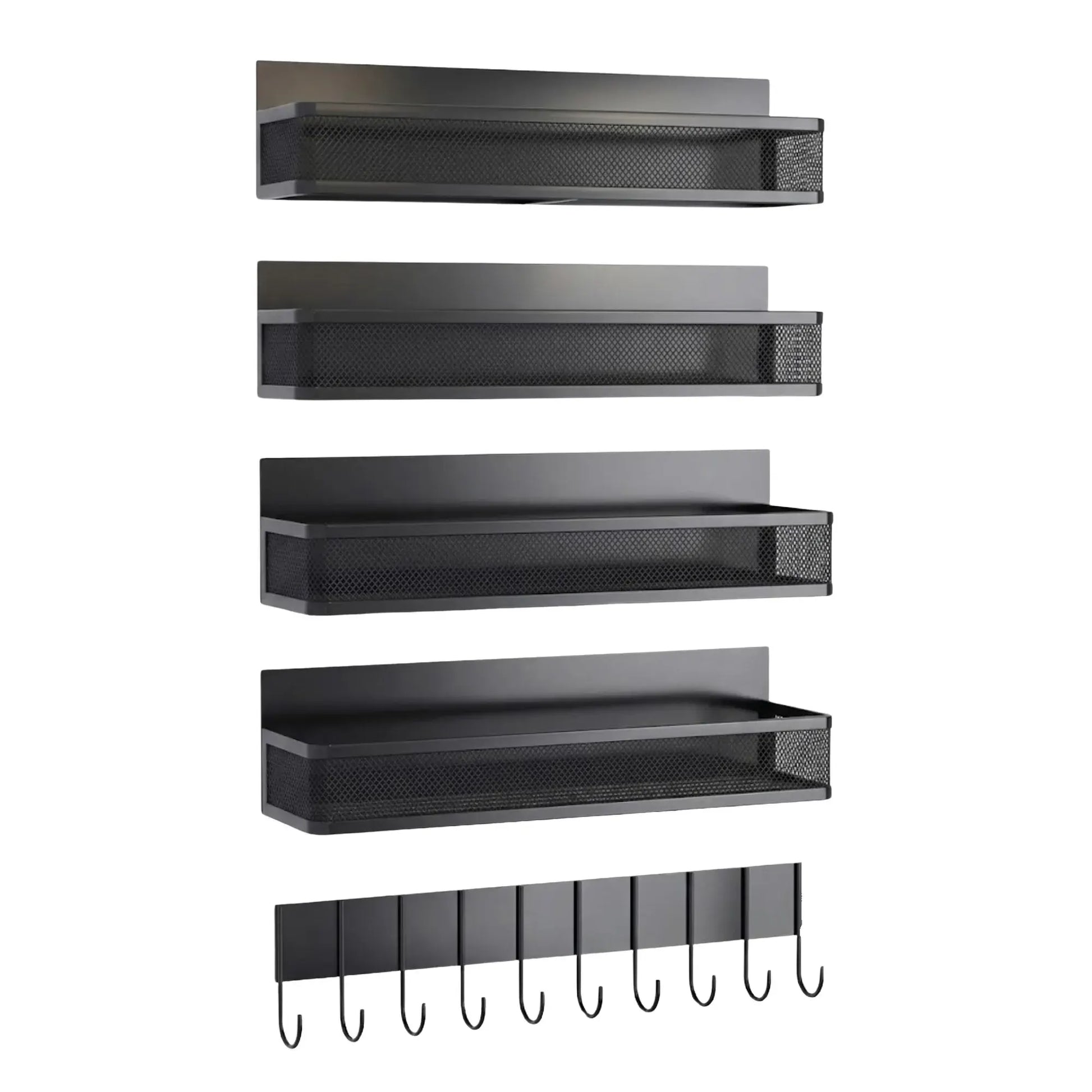CARLA HOME 5 Pack Magnetic Spice Rack for Fridge Kitchen with Hook Bar - Image 9
