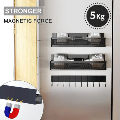 CARLA HOME 3 Pack Magnetic Spice Rack for Fridge Kitchen with Hook Bar - Image 6